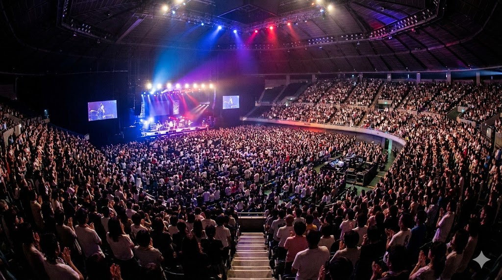 ライブ開催時の最大収容人数と動員数