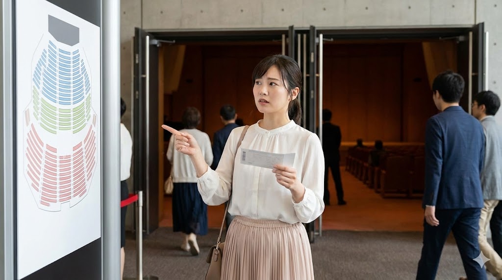 入り口の場所と座席番号の「左右」の関係