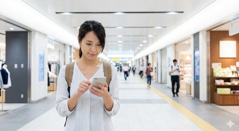 雨に濡れない地下街さんちかとA8出口の秘密