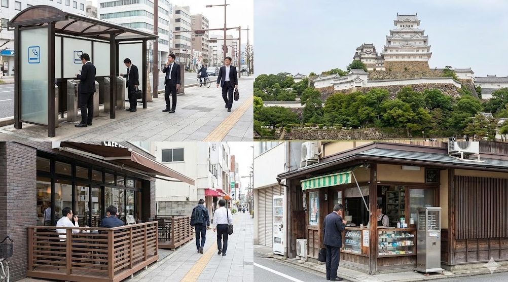 アクリエ姫路の喫煙所の代わりに使える周辺の喫煙可能スポット